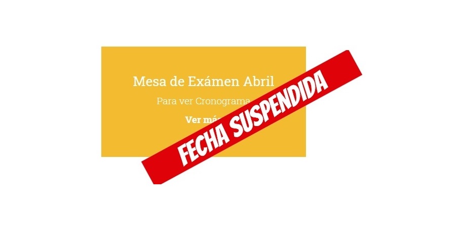 Suspensión de la mesa de abril